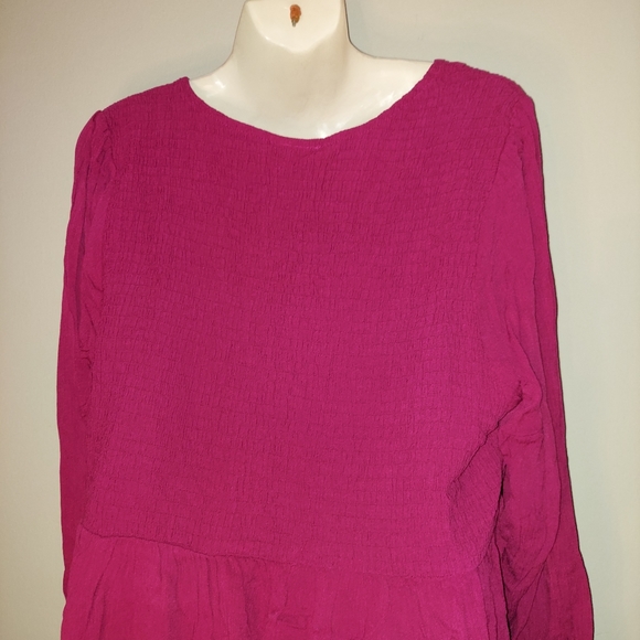 Torrid Burgundy Purple Babydoll Top- New with Tags - Picture 3 of 10